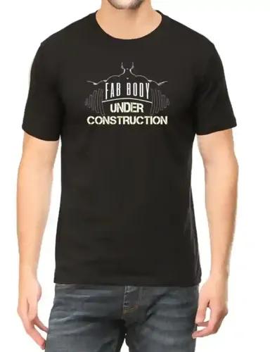 Fab body under construction- Men's regular fit Black t-shirt - S