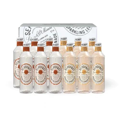 Sepoy & Co. Ginger Mixers Tasting Pack | Low Calorie | 100% Natural Ingredients | Premium Cocktail Mixers | Flavoured & Aerated Drink