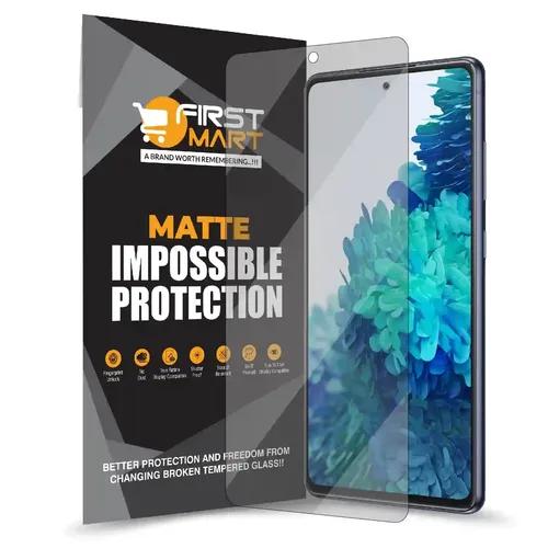 FIRST MART Screen Protector for Samsung Galaxy S20 FE 5G - Impossible Fiber Case Friendly Screen Protection & Installation Kit (Matte)