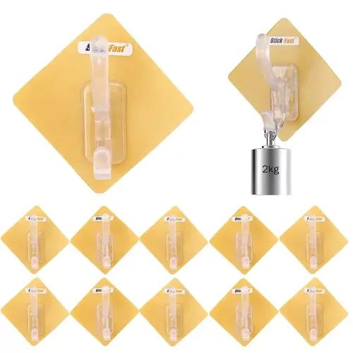 Stick Fast Self Adhesive Series Wall Hook, Wall Hangers with Strong Adhesive Tape for Bedroom, Bathroom, Kitchen Accessories Items