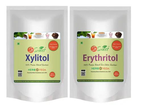 So Sweet Erythritol & Xylitol Sugar Free Natural Sweetener For Diabetes 250gm Each