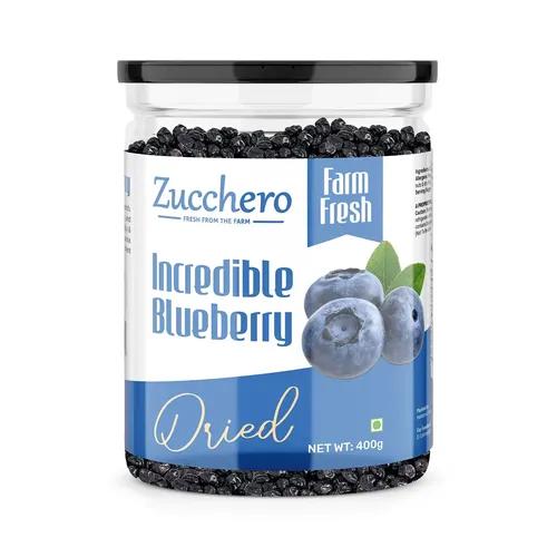 Zucchero Dried Blueberry, Jumbo whole, 400 grams - Rich Phytoflavinoids | Juiciest Berry| Californian