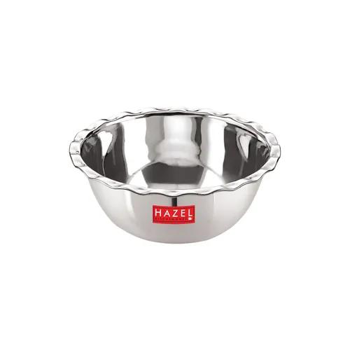 HAZEL Stainless Steel Serving Bowl Wati Vati Katori, 13.5 cm, 400 ML, Silver