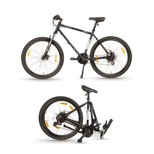 HORNBACK Xpand+ Full Size Fully Assembled Foldable Cycle for Men & Women (21 Speed Shimano Gears, Lockout Front Suspension, 27.5-Inch Wheels, Mechanical Disk Brakes)