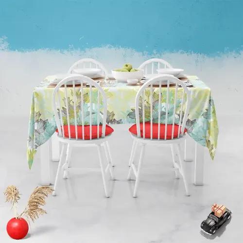 ArtzFolio Tulip Flowers D2 | Table Cloth Cover for Dining & Center Table | Washable Waterproof Polyester Fabric | 8-Seater Table; 54 x 81 inch (137 x 206 cms)