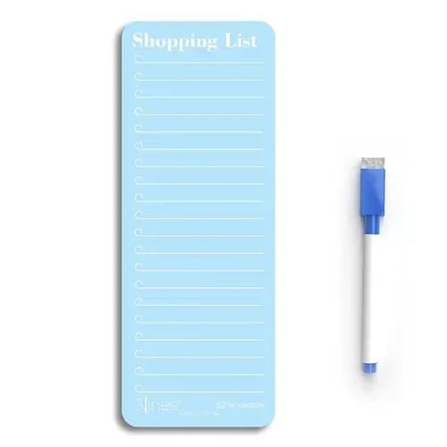 3 Lines Grocery Shopping List Fridge Magnet with Marker|Smart Planning & Shopping for Family, Working Professionals|Personal Organisers,to Do List|Size 12x24 cms Acrylic Board