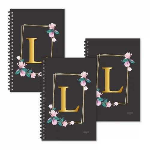 L Letter Ruled Diaries - Pack Of 3