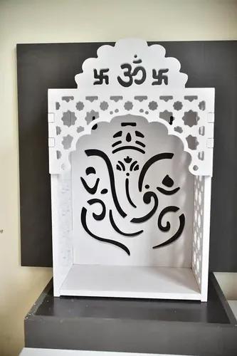 Rave Creations DIY Mandir for Home Temple for Home Pooja Mandir for Home Beautiful PVC Temple for Home Pooja Stand for Home White Pack of 1