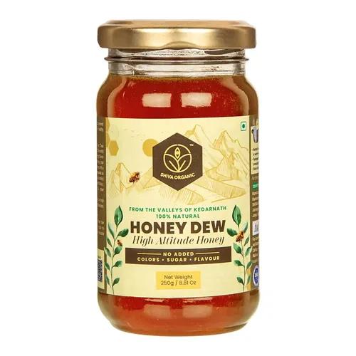 Shiva Organic Honey Dew High Altitude Himalyan Honey 250 gm Pure and Natural Honey from Himalayan range No added sugar