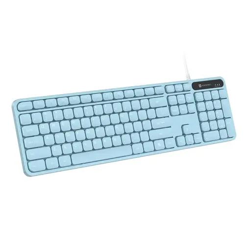 Portronics Ki-Pad 3 USB Wired Keyboard with Large Keycaps, Noise-Free Typing, Fn Multimedia Hotkeys, Full-size Layout with Num Pad, Ergonomic Design, 1.5m USB Cable, for Laptop, PC, Mac