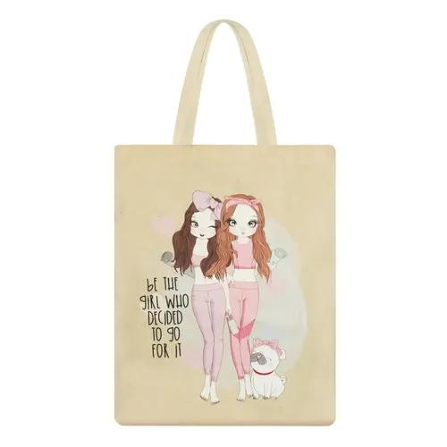 Yoga Girls Cotton Bag (Beige)