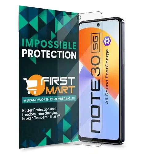 FIRST MART Crystal Clear Tempered Glass for Infinix Note 30 5G (6.78 Inch) Impossible Flexible Fiber Case Friendly Screen Protector | Crystal Clear