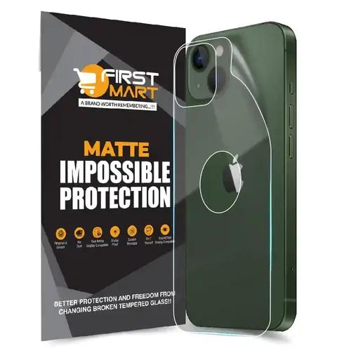 FIRST MART Edge to Edge Screen Protector for iPhone 13 | Matte Back 4 Layer Nano Fiber Full Screen Coverage Unbreakable Membrane | Case Friendly Protection & Easy Installation