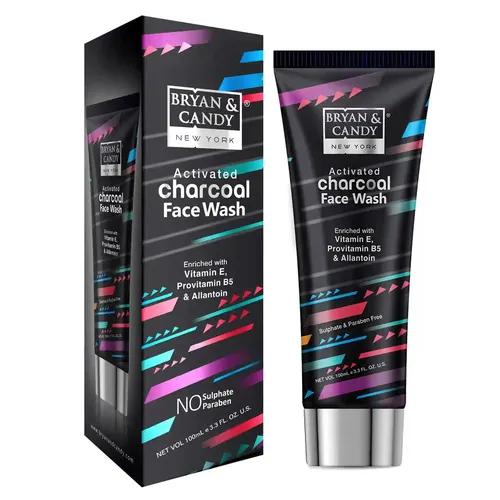 Bryan & Candy New York Activated Charcoal Face Wash For Men And Women Enriched with Vitamin E, Pro Vitamin B5 & Allantoin (100 ml)